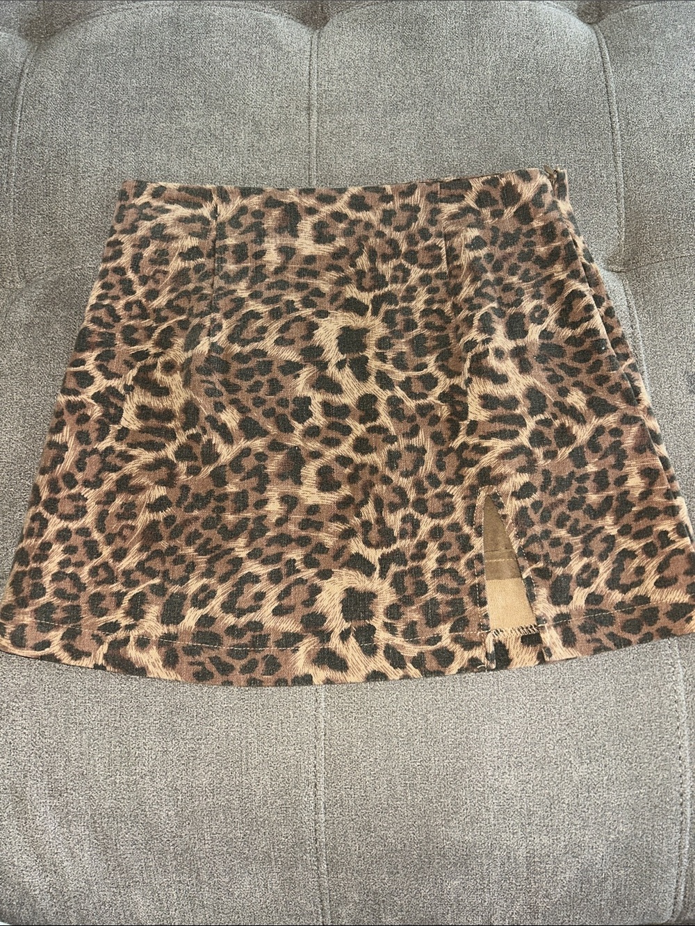 Olivaceous Leopard Print Mini Skirt - Brown & Black